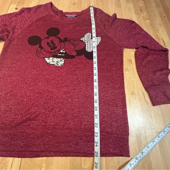 Disney Parks Maroon Sweater with Mickey & Minnie - Picture 8 of 9